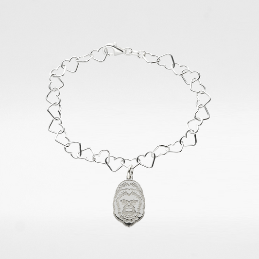 Gorilla Charm Heart Bracelet