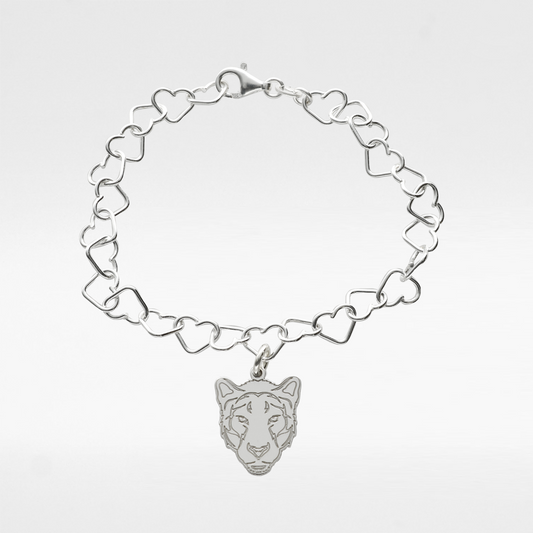 Panther Heart Charm Bracelet