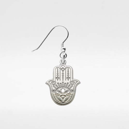 Sterling Silver Hamsa Earring